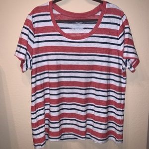 TIME AND TRU stripped short sleeve tee shirt